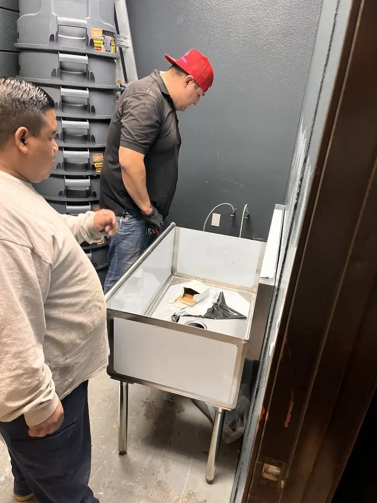 Commercial plumbing and sink installation in Granger North