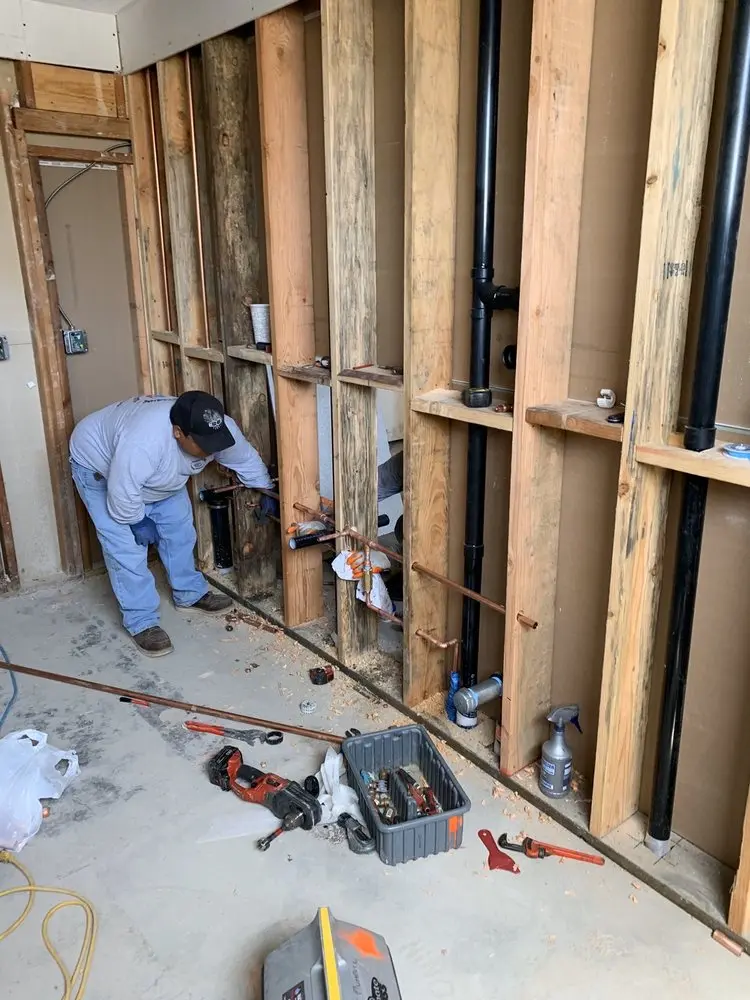 Commercial rough-in plumbing for Water Heater Replacement in Granger North